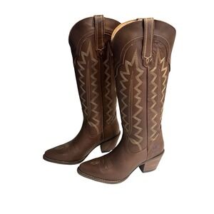 Dingo High Cotton Embroidered Snip Toe Cowboy  Womens Brown Casual Boots 7.5 M